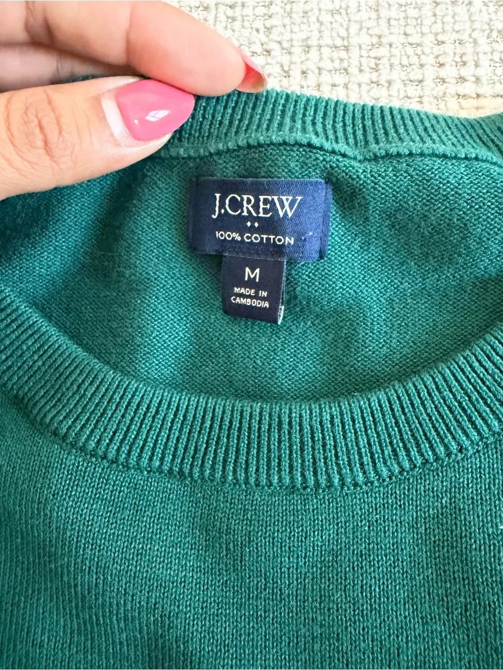 J. Crew Men’s Dark Green Crewneck Sweater